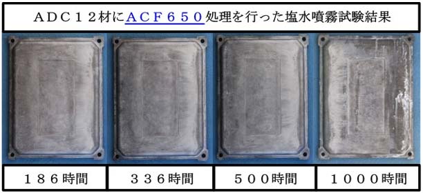 アルミダイカスト（ADC12）の化成処理の耐食性